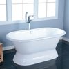 Aqua Eden Pedestal Bathtubs, 60 L, 30.69 W, White, Cast Iron VCTND603024